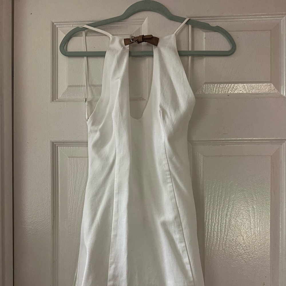 Zara White Halter Sheath Dress